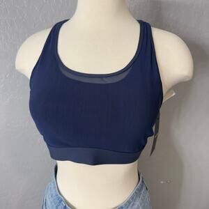 Fabletics Principal High Impact Sports Bra, Navy Blue, M
